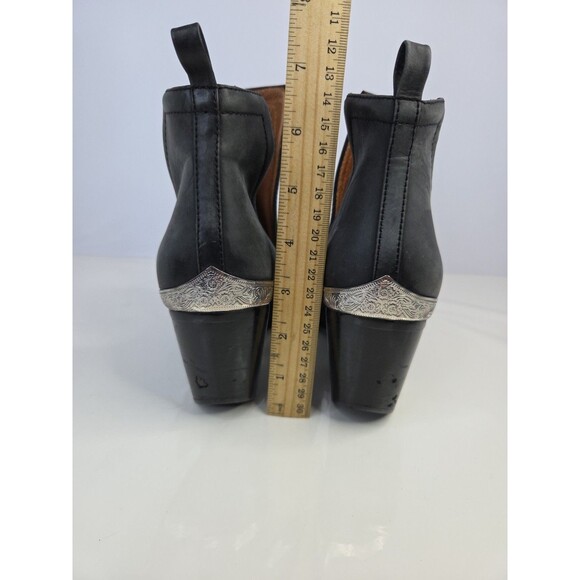 Jeffrey Campbell Western Gray Suede Ankle Boots Metal Deatails & Pointed Toe 8.5 - Picture 10 of 16